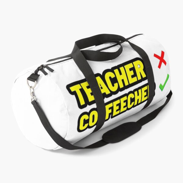 Item preview, This Teacher Runs on Coffee – Funny Teacher Coffee Quote designed and sold by JeraiffsonCorner .