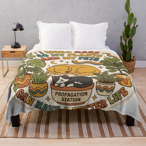 Item preview, I Work Hard So My Plants And Pets Can Have A Better Life Sticker designed and sold by Mandatory.