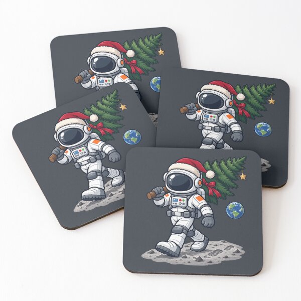 Item preview, Christmas Astronaut Carrying a Lunar Tree designed and sold by BROHLine Studio.