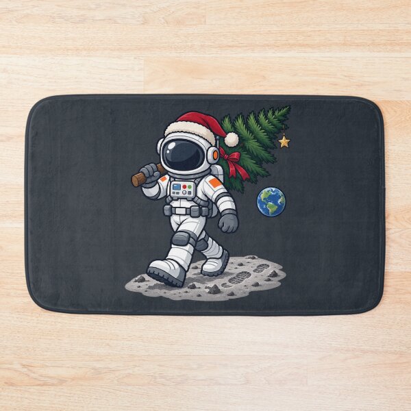 Item preview, Christmas Astronaut Carrying a Lunar Tree designed and sold by BROHLine Studio.