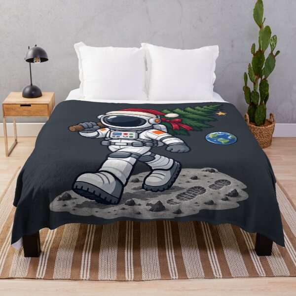 Item preview, Christmas Astronaut Carrying a Lunar Tree designed and sold by BROHLine Studio.