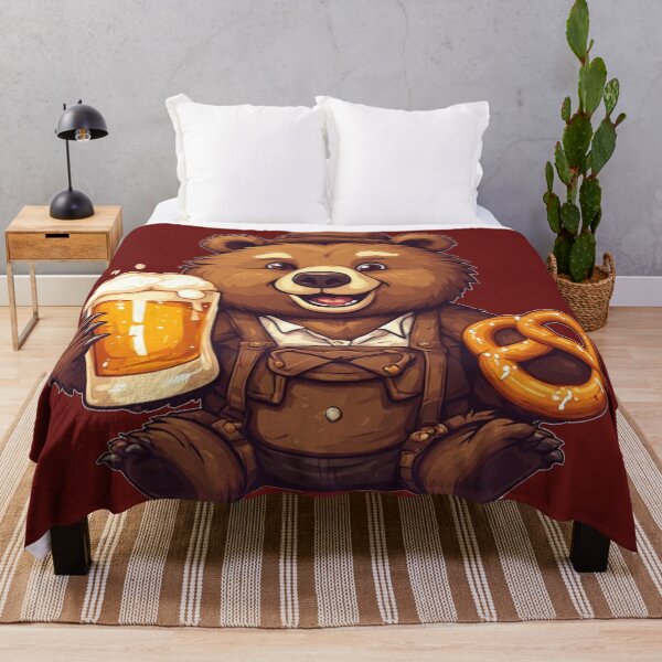 Item preview, Cute Oktoberfest Bear Lederhosen Beer and Pretzel designed and sold by Digital Design Art.