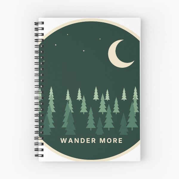 Item preview, Wander More Pine Forest and Crescent Moon designed and sold by Lazarescu.