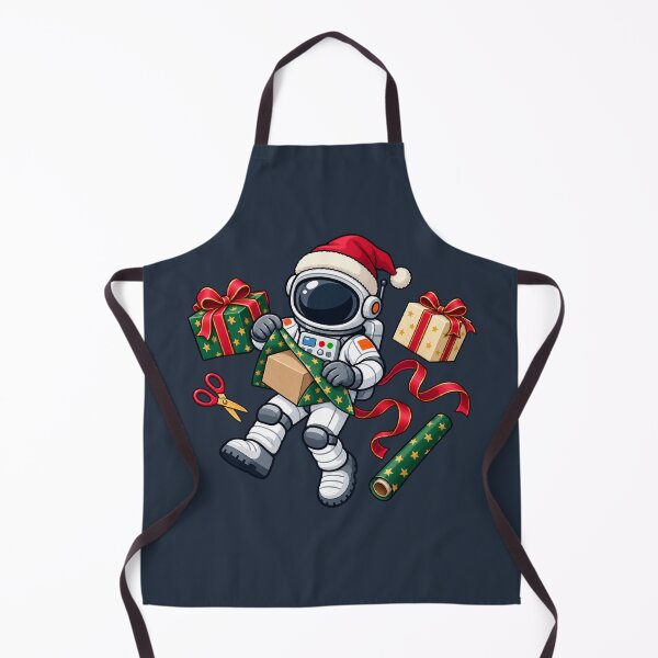 Item preview, Christmas Astronaut Wrapping Gifts in Space designed and sold by BROHLine Studio.