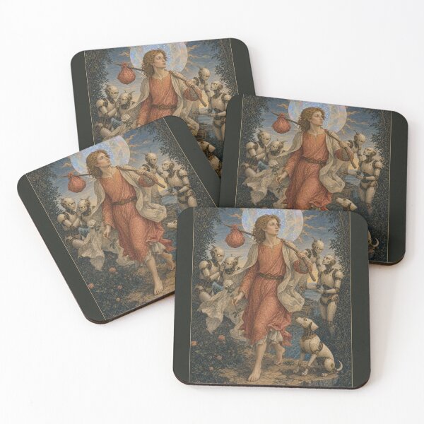 Item preview, The Fool Tarot Card - Cyber Renaissance Dark Deck Art Print designed and sold by DMarquiseArt.