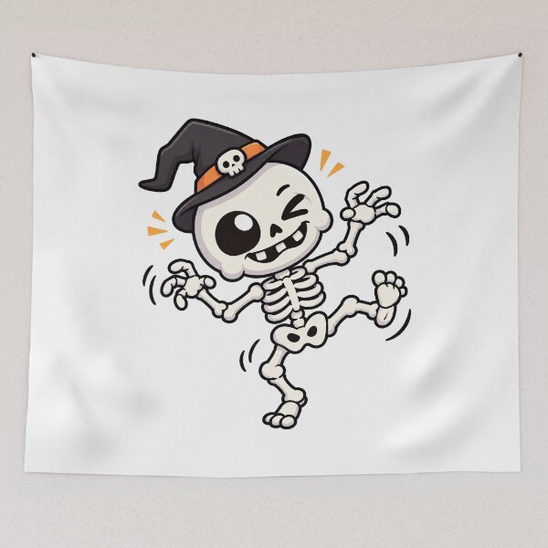 Item preview, The mischievous skeleton dances for Halloween. designed and sold by THITIMON2527.
