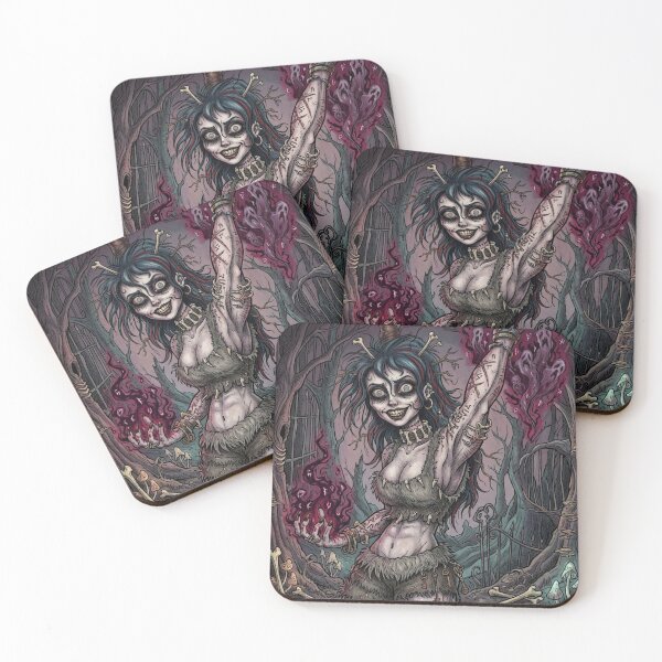 Item preview, Necromancer Zombie Sorceress fantasy art designed and sold by Vintage Designs +.