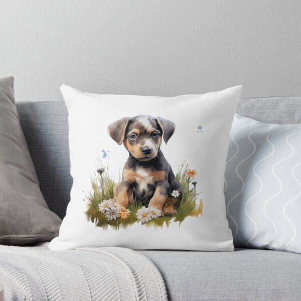 Item preview, Meadow Puppy | Beautiful Wildflower Nature Art designed and sold by Mandayartstudio.