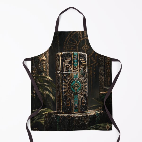 Item preview, GCR1 The First Relic – Obsidian Artifact Art, Ancient Glyphs & Turquoise Gold Engraving designed and sold by GCR1.