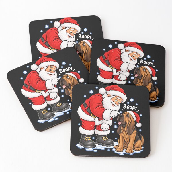 Artikelvorschau, Lustiger Bluthund-Santa Boop Frohe Weihnachten Mama Papa entworfen und verkauft von rafaeltto.