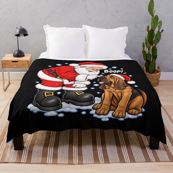 Item preview, Funny Bloodhound Dog Santa Boop Merry Chirstmas Mom Dad designed and sold by rafaeltto.