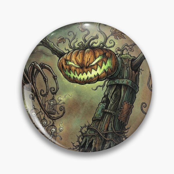 Item preview, Pumpkin monster of the rotten patch Halloween horror art designed and sold by Vintage Designs +.