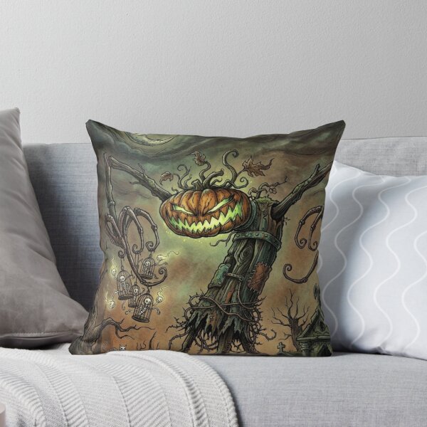Item preview, Pumpkin monster of the rotten patch Halloween horror art designed and sold by Vintage Designs +.