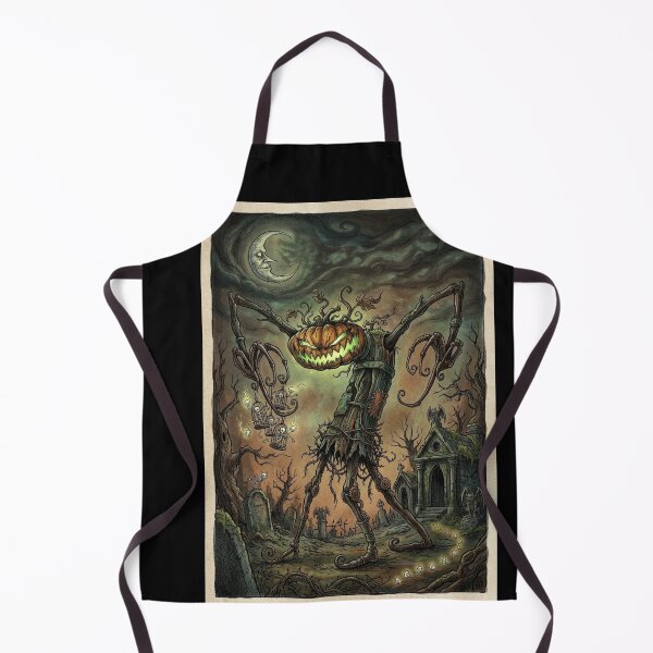 Item preview, Pumpkin monster of the rotten patch Halloween horror art designed and sold by Vintage Designs +.