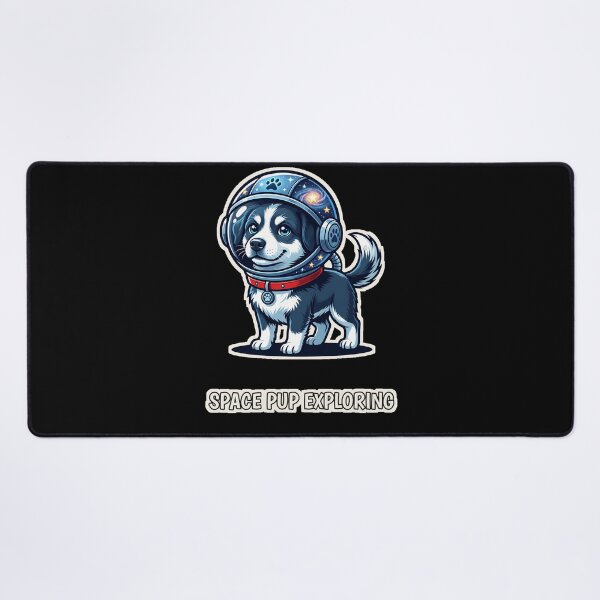 Item preview, Space Pup Exploring — Dog Wearing a Space Helmet designed and sold by DarkAgeArt.