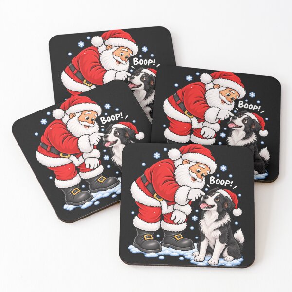 Item preview, Funny Border Collie Dog Santa Boop Merry Chirstmas Mom Dad designed and sold by rafaeltto.