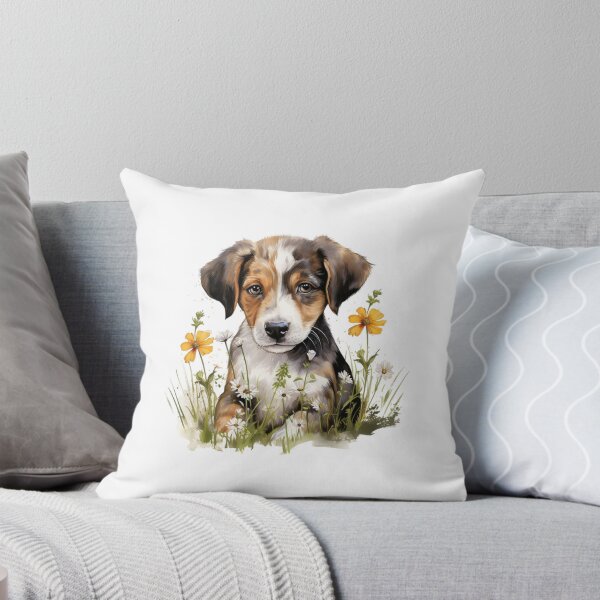 Item preview, Meadow Puppy | Beautiful Wildflower Nature Art designed and sold by Mandayartstudio.