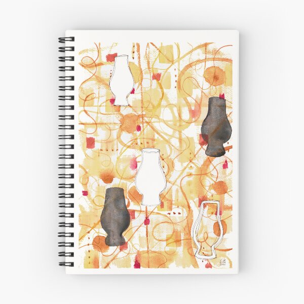 Item preview, Abstract Whisky Glasses Watercolour | Echoes in Amber designed and sold by WhiskyArt.