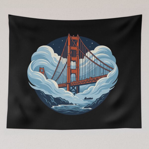 Item preview, Golden Gate Bridge Fog San Francisco     designed and sold by mood-draftsman.