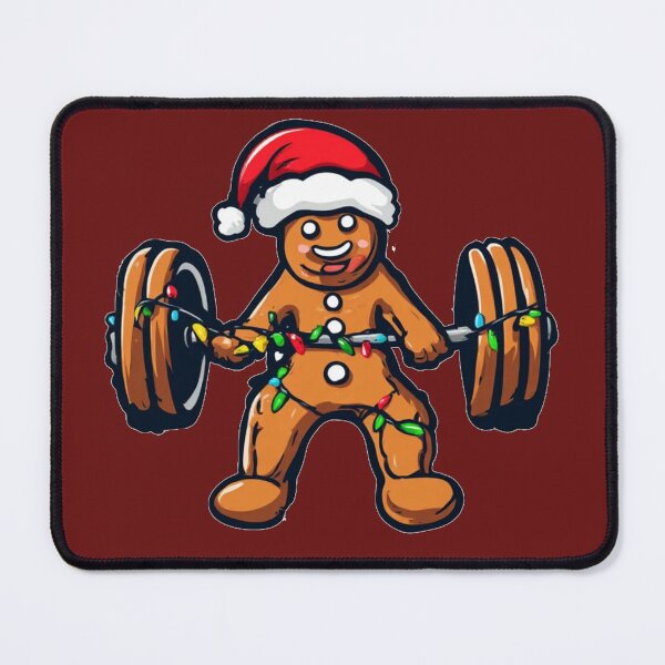 Item preview, Fitness Gingerbread Man Weightlifting Christmas Santa designed and sold by Digital Design Art.