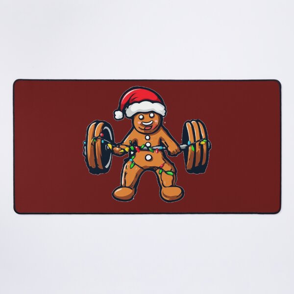 Item preview, Fitness Gingerbread Man Weightlifting Christmas Santa designed and sold by Digital Design Art.