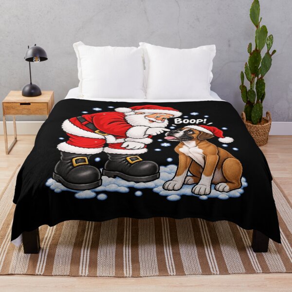 Item preview, Funny Boxer Dog Santa Boop Merry Chirstmas Mom Dad designed and sold by rafaeltto.