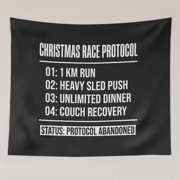 Item preview, Christmas Race Protocol Running Humor designed and sold by SplashTastic.