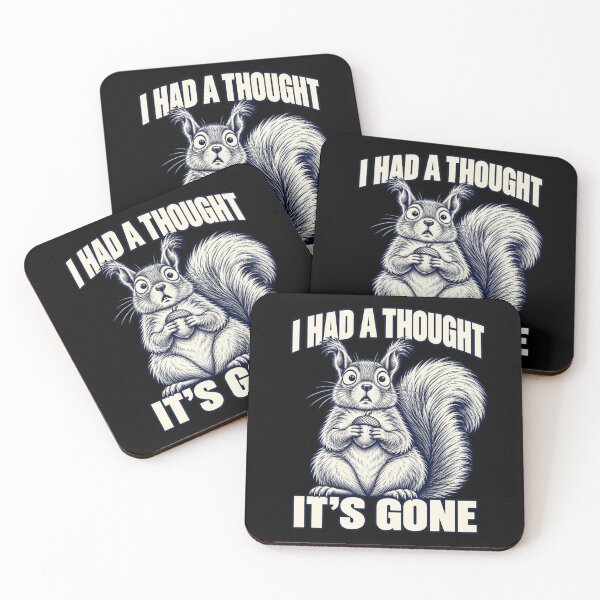 Item preview, I Had A Thought Its Gone Funny Shocked Squirrel Design T-Shirt designed and sold by Trendably.