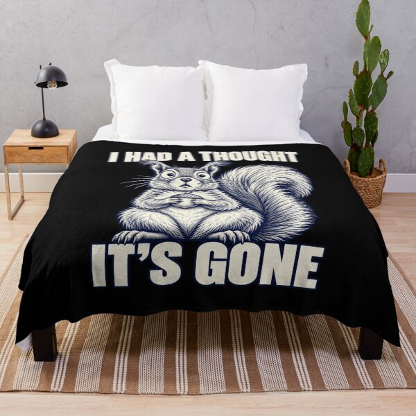 Item preview, I Had A Thought Its Gone Funny Shocked Squirrel Design T-Shirt designed and sold by Trendably.