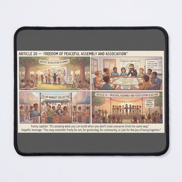 Item preview, Communities flourish through free assembly and association designed and sold by Mianku | Für das Leben.