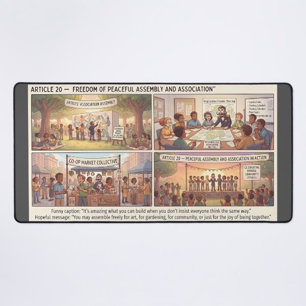 Item preview, Communities flourish through free assembly and association designed and sold by Mianku | Für das Leben.