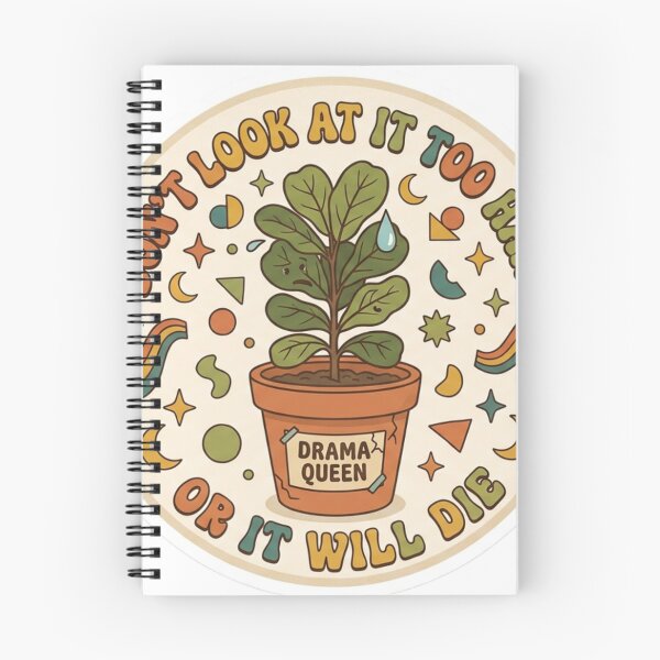 Item preview, Dont Look At It Too Hard Or It Will Die Retro Fiddle Leaf Fig Sticker designed and sold by Mandatory.