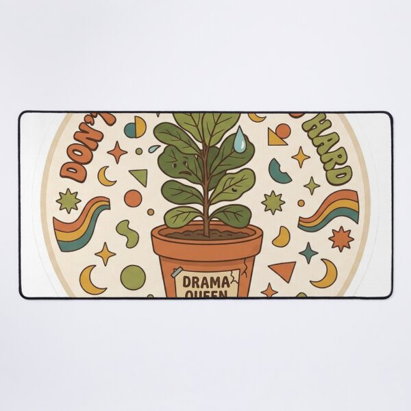 Item preview, Dont Look At It Too Hard Or It Will Die Retro Fiddle Leaf Fig Sticker designed and sold by Mandatory.