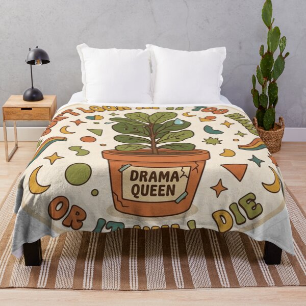 Item preview, Dont Look At It Too Hard Or It Will Die Retro Fiddle Leaf Fig Sticker designed and sold by Mandatory.