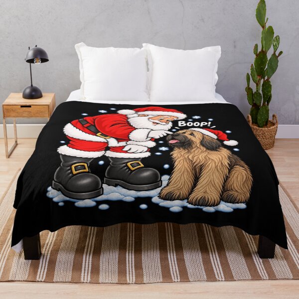 Item preview, Funny Briard Dog Santa Boop Merry Chirstmas Mom Dad designed and sold by rafaeltto.