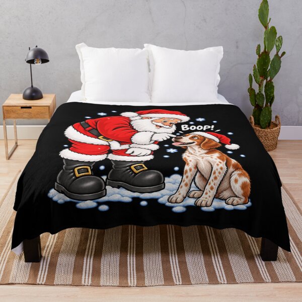 Item preview, Funny Brittany Dog Santa Boop Merry Chirstmas Mom Dad designed and sold by rafaeltto.