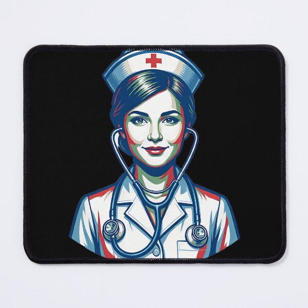 Item preview, Nurse Wearing Stethoscope designed and sold by DarkAgeArt.
