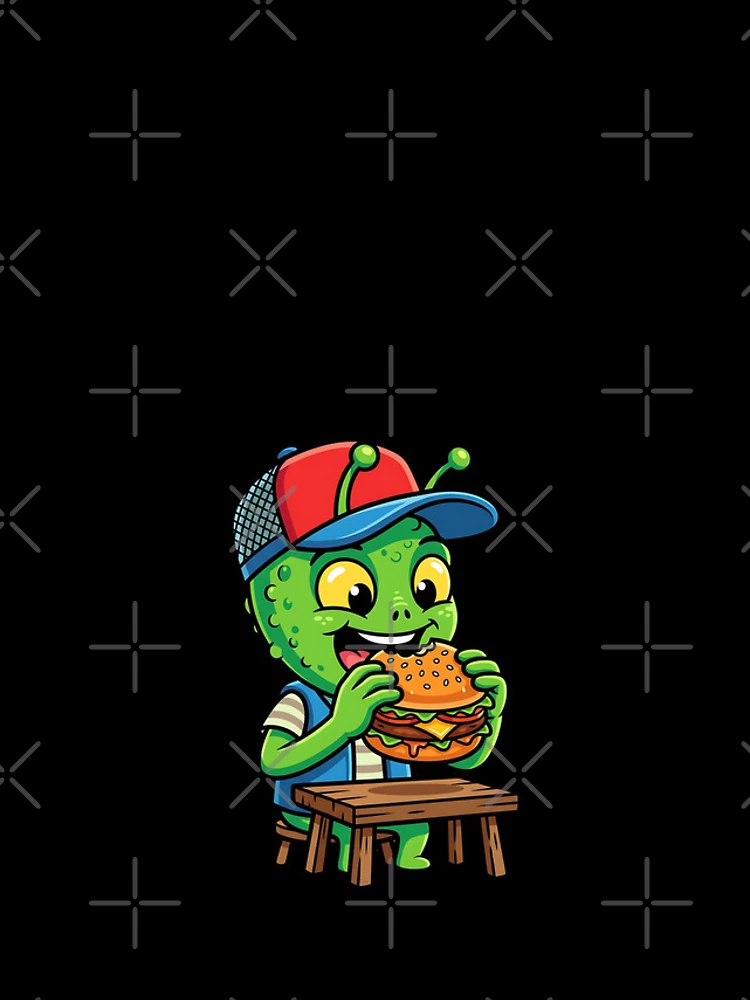 Thumbnail 4 of 4, iPhone Case, Alien eats burger designed and sold by ReneMM.