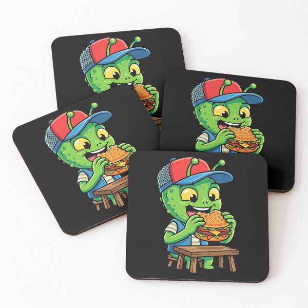 Item preview, Alien eats burger designed and sold by ReneMM.