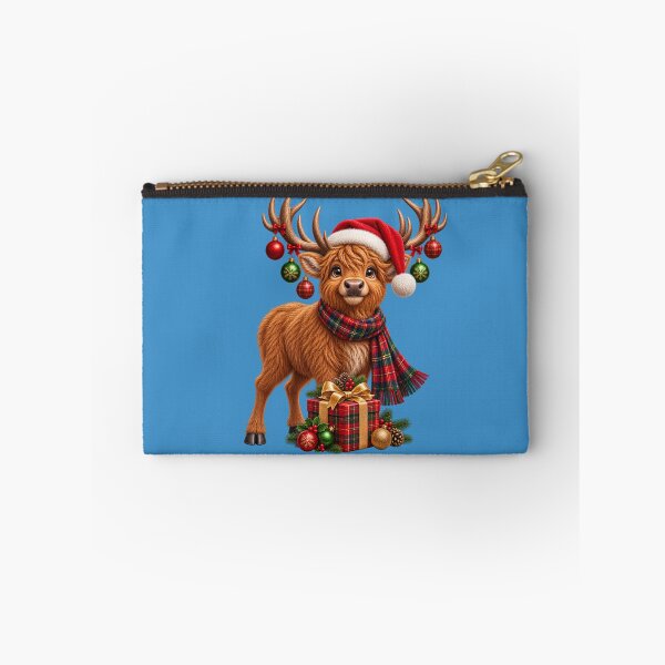 Item preview, Cute Scottish Highland Christmas Stag with Tartan & Baubles designed and sold by MaedK.