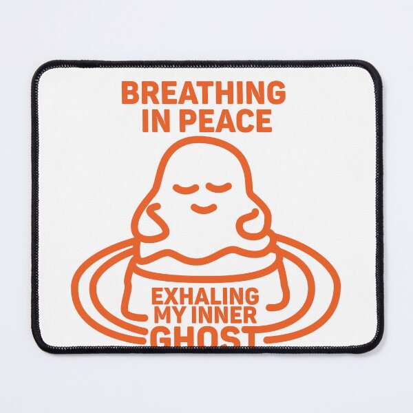 Item preview, Meditating Ghost - Mindful Halloween Wellness designed and sold by kuboyashi.