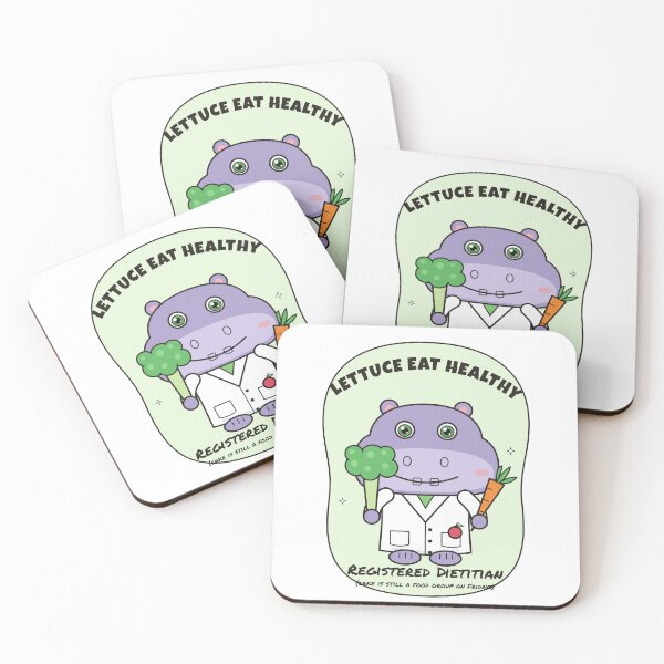 Item preview, Lettuce Eat Healthy – Funny Hippo Dietitian designed and sold by atedesigns.
