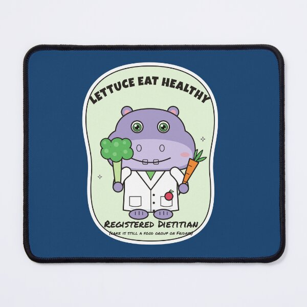 Item preview, Lettuce Eat Healthy – Funny Hippo Dietitian designed and sold by atedesigns.