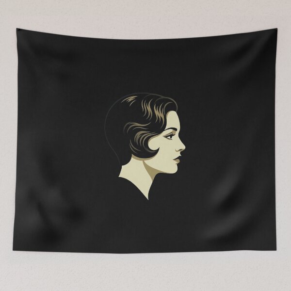 Item preview, Vintage 1920s Flapper Woman Profile Art Deco designed and sold by AgdBol.
