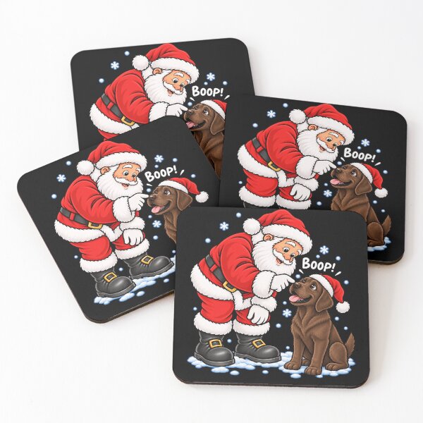 Item preview, Funny Brown Labrador Dog Santa Boop Merry Chirstmas Mom Dad designed and sold by rafaeltto.