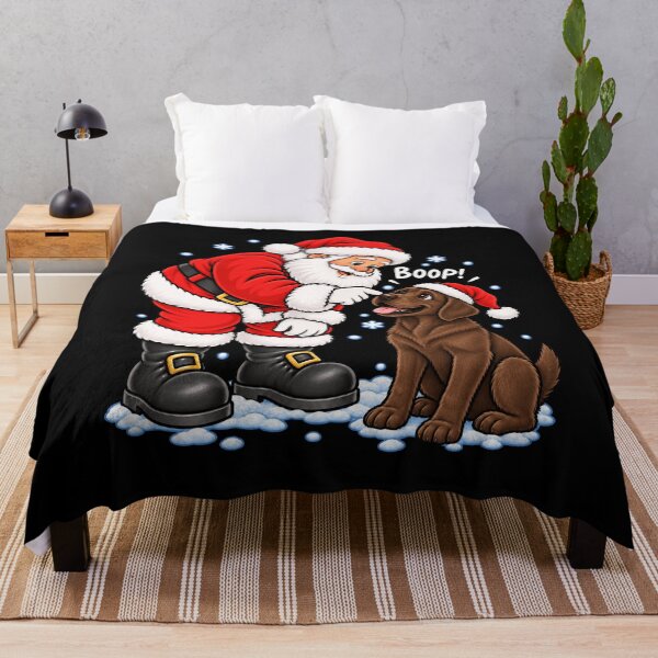 Item preview, Funny Brown Labrador Dog Santa Boop Merry Chirstmas Mom Dad designed and sold by rafaeltto.