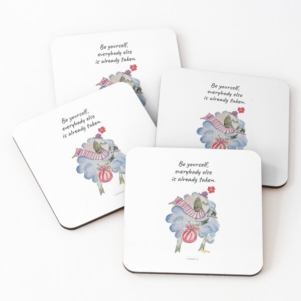 Item preview, Be Yourself Cute Watercolor Sheep Illustration designed and sold by lumekind.