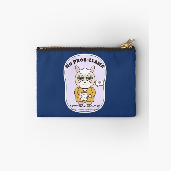 Item preview, No Prob-llama, Let’s Talk About It – Cute Llama Therapist designed and sold by atedesigns.