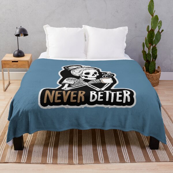 Item preview, Never Better Messy Bun Skeleton Halloween – Dark Humor designed and sold by Endless7Art.