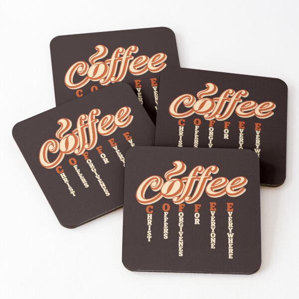 Item preview, Coffee Christ Offers Forgiveness For Everyone Everywhere Retro Vintage designed and sold by PunPals-Art.
